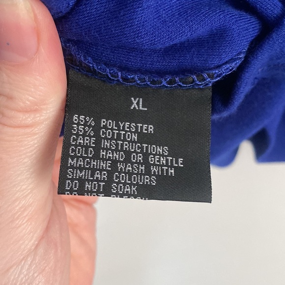 Rockmans - Long Sleeve Dark Blue Top with scolloped detailing - Size XL - Picture 5 of 5